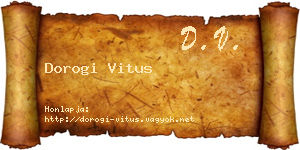 Dorogi Vitus névjegykártya